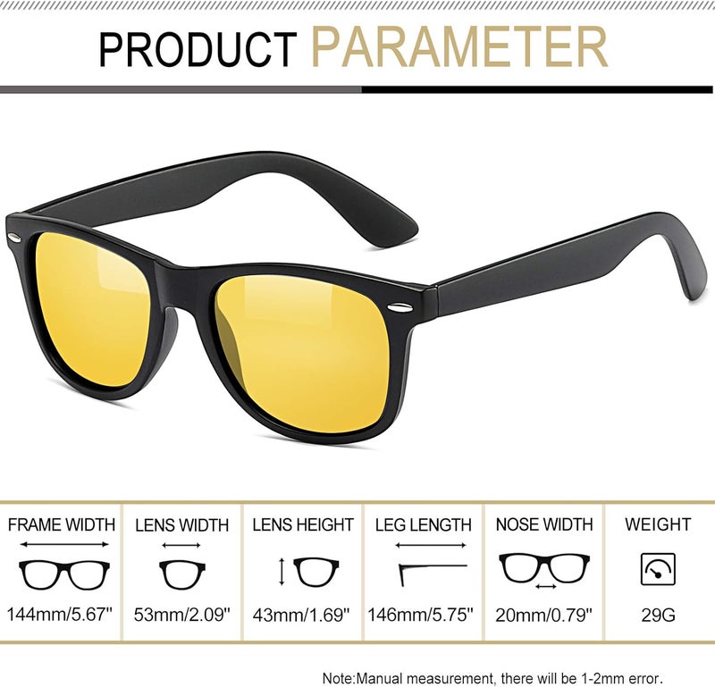 Joopin Square Sunglasses Polarized UV Protection Trendy Designer Sun Glasses Men Women - Image 4
